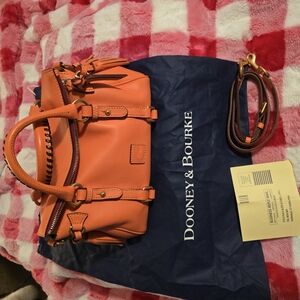 Dooney & Bourke Florentine Mini Salmon Leather Satchel